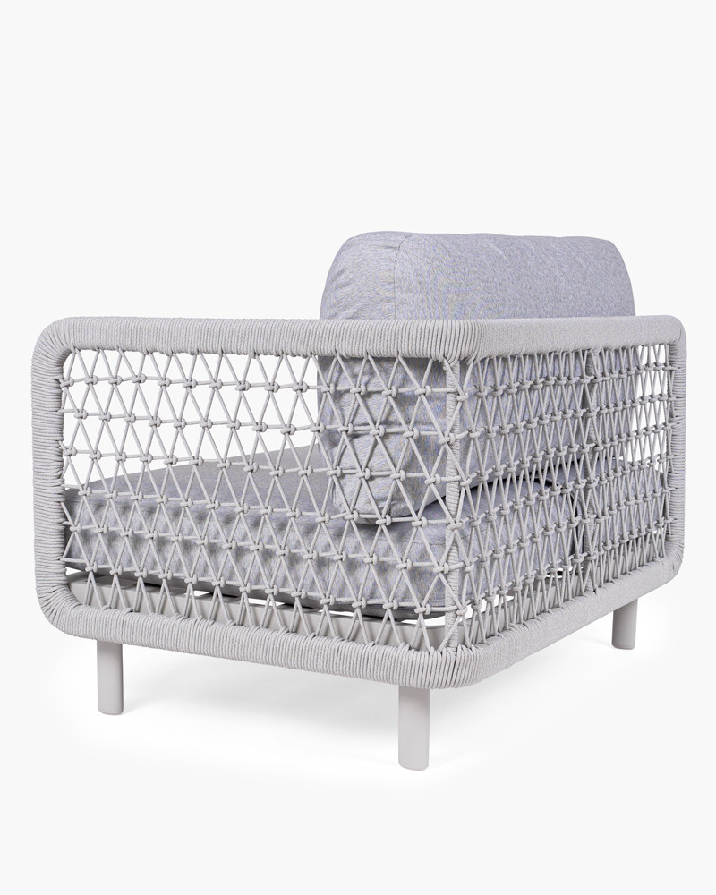 Waiheke Outdoor Right Hand Chair - Light Grey