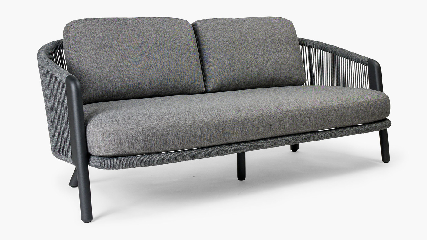 Arc Outdoor 2 Seater Sofa - Charcoal