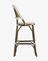 Fleur Barstool - Ivory/Black, 76Cm