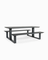 Theodore Outdoor Picnic Table - 200X79Cm, Charcoal