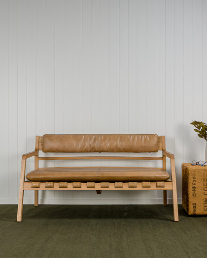 Barnaby Leather Sofa - Nutt Tan, 2 Seater