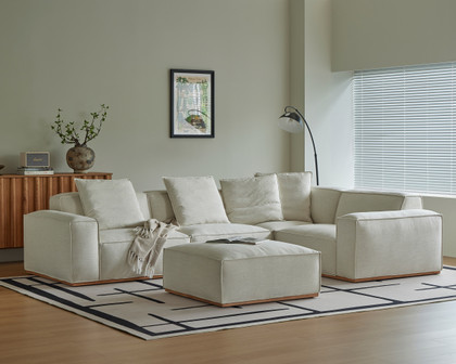 Omaha Modular Sofa - 5 Seater, Bone