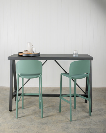 Kingston Outdoor Bar Leaner - 160X60Cm 105 H, Charcoal
