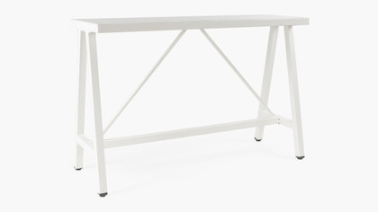 Kingston Outdoor Bar Leaner - 160X60Cm 105 H, White