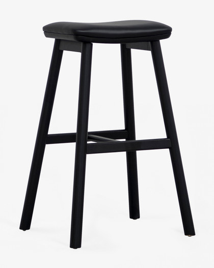 Archie Bar Stool - Black, 75Cm