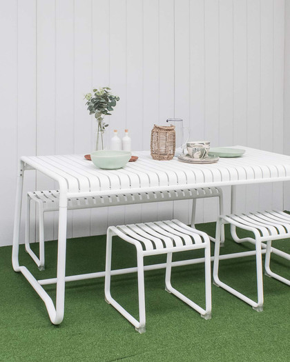 Atticus Bar Stool - White, 45 Cm