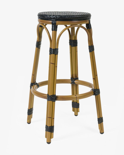 Cannes Barstool - Pure Black, 77Cm