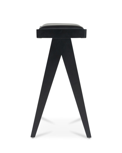 Harriet Barstool - Black With Black Seat, 75Cm