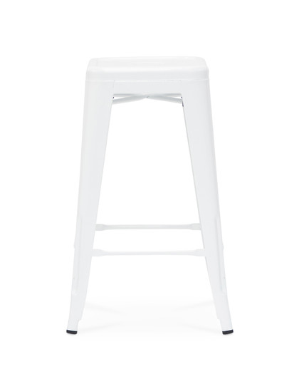 Tolix Replica Bar Stool - White, 65Cm