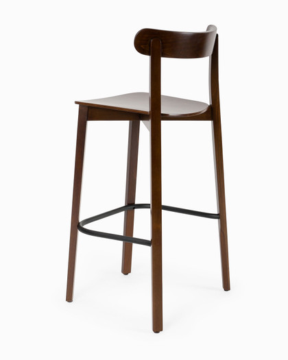 Icho Bar Stool - Walnut, 75Cm