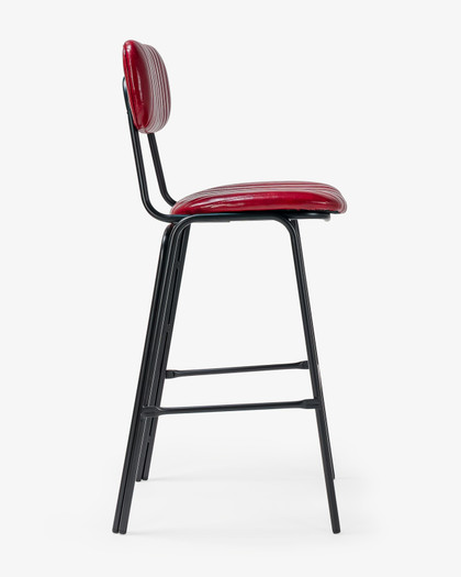 Barry Bar Stool - Burgundy, 75Cm