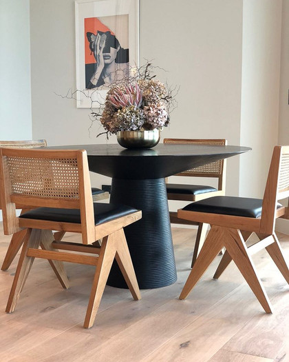 Lillian Chair - Natural, Black Seat