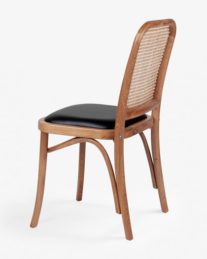 Selma Chair - Natural, Black Seat