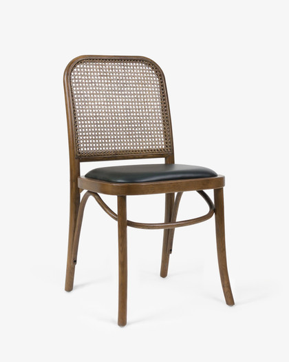 Selma Chair - Walnut, Black Seat