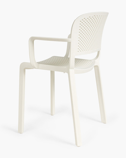 Dome 266 Armchair - White, perforated