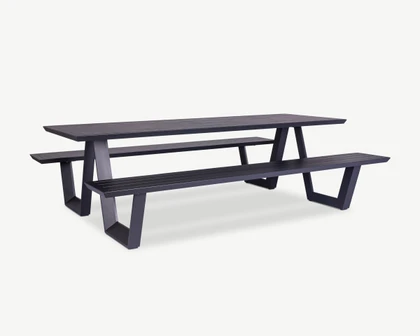 Tahoe Outdoor Picnic Table - 240X83Cm, Charcoal