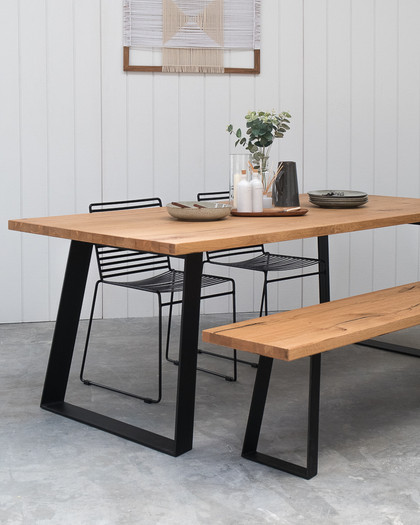 Marko Dining Table - 200X100Cm, Black Frame