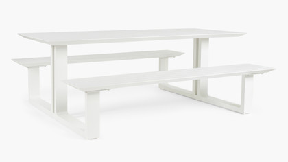 Theodore Outdoor Picnic Table - 200X79Cm, White
