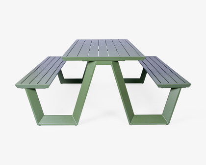 Tahoe Outdoor Picnic Table - 200X83Cm, Forest Green