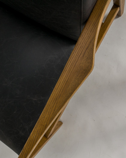 Alexander Leather Armchair - Black