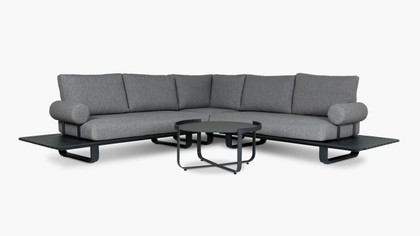 Vermont Lounge Outdoor Setting Aluminium - Charcoal