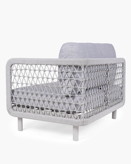 Waiheke Outdoor Right Hand Chair - Light Grey