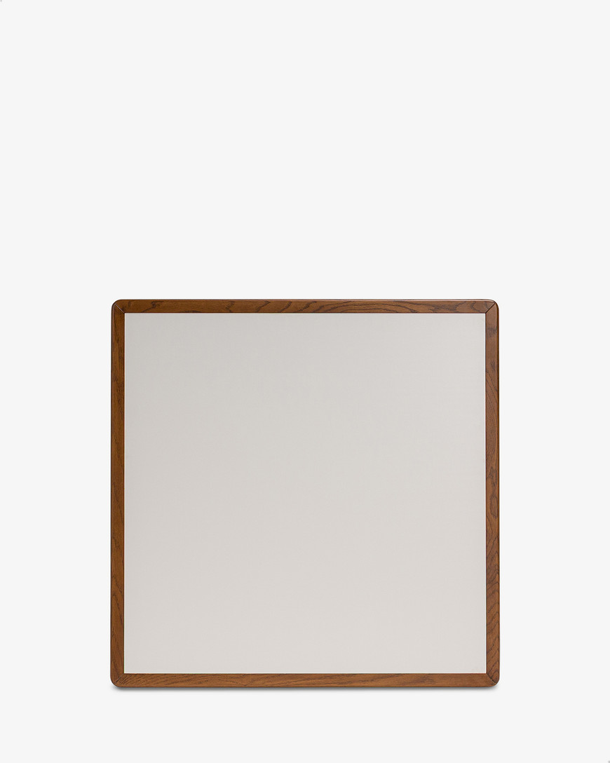 Oslo Table Top - 80Cm Square, Snow, Dark Oak