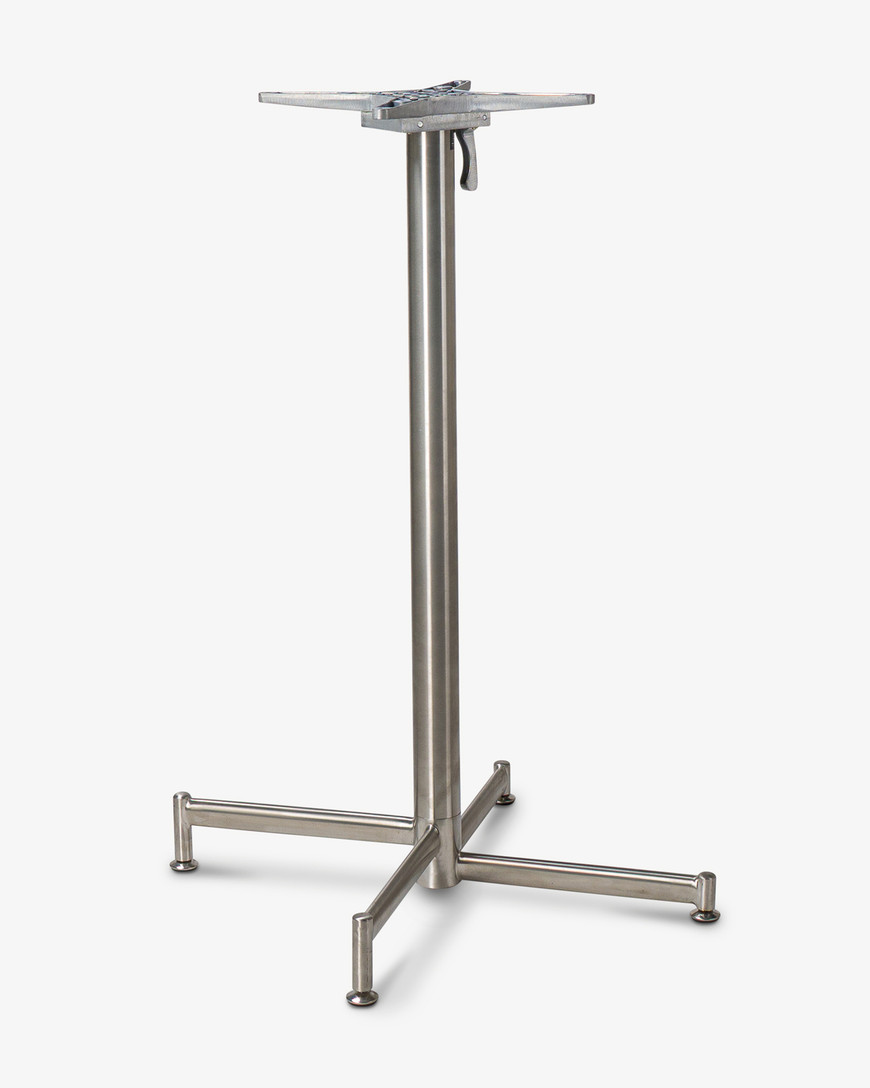 Lucca Folding Bar Leane Base - 75cm x 1050H, Stainless Steel