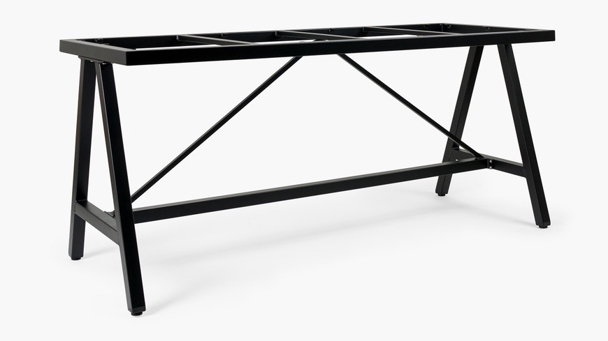 Harper Aluminium Bar Leaner Base - 1990*790*90H, Black