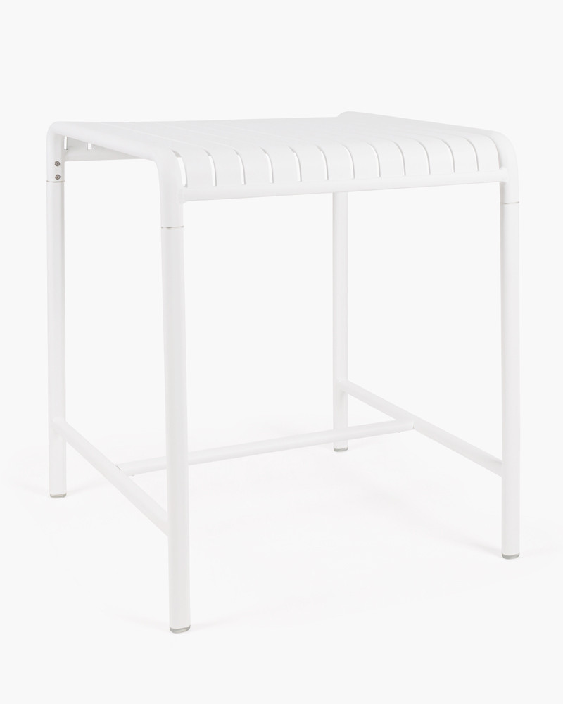 Atticus Outdoor Aluminium Bar Leaner - 74X77 90H, White