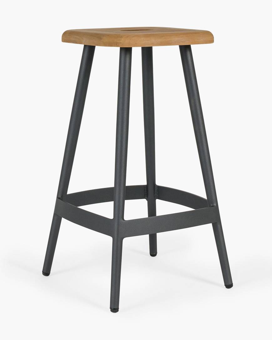 Denver Bar Stool - Charcoal, 65Cm
