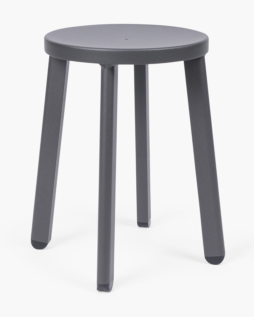 Soda Aluminium Bar Stool - Anthracite, 45Cm