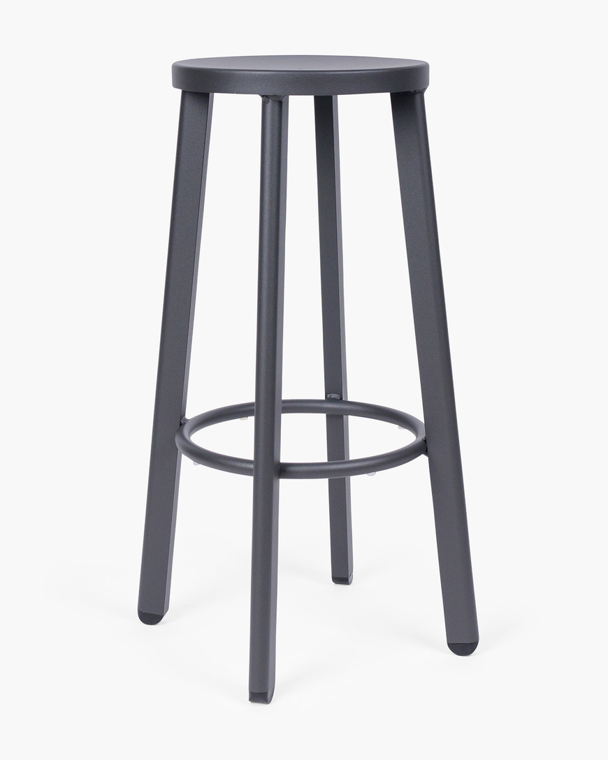 Soda Aluminium Bar Stool - Anthracite, 75Cm