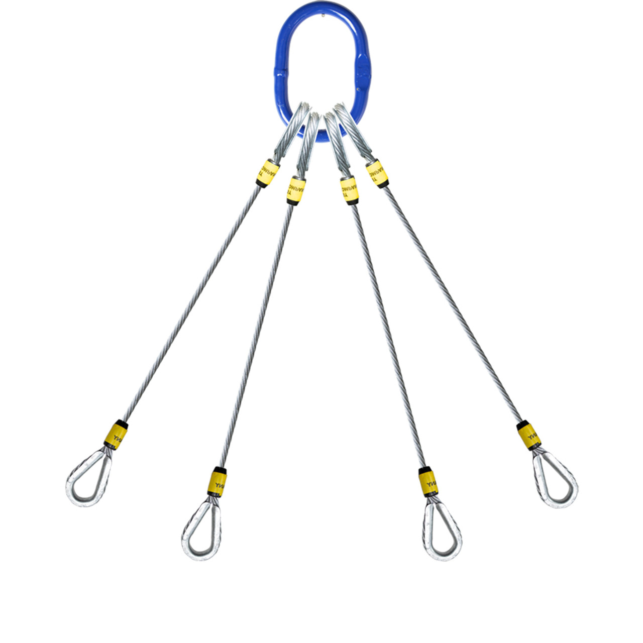 Imported - Wire Rope Sling - Four Leg w/ Latched Sling Hooks