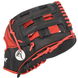 2023 Viper Premium Leather 12.5"-15" Slowpitch Softball Fielding Glove, VIP-H-SL-BLK-RD