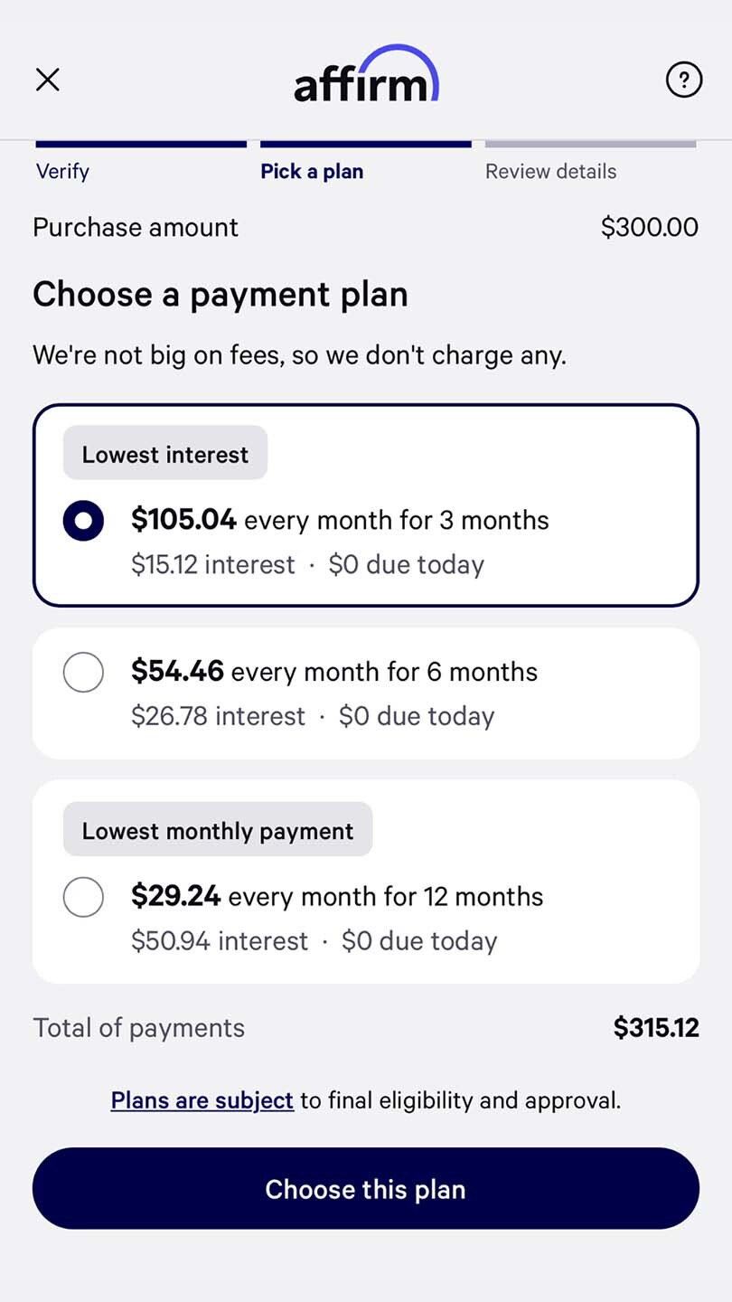 How Affirm financing works with INSTAsmile