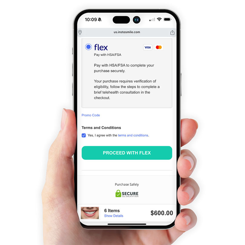 Use HSA or FSA funds to pay for INSTAsmile products
