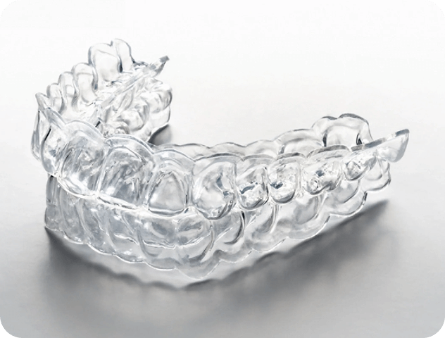 Close up of clear Instasmile Aligners