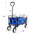 Outdoor  Folding Wagon Garden , Large Capacity Folding Wagon Garden Shopping Beach Cart ,Heavy Duty Foldable Cart, for Outdoor Activities, Beaches, Parks, Camping