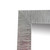 DunaWest Wood Encased Wall Mirror with Striped Motif Edges and Shimmering Leaf, Gray
