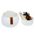 Baby White Woven Cotton Rope Basket, 2 Pieces Small Decorative Toy Storage Baskets for Gifts Empty