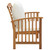Garden Bench with Cushions 46.9" Solid Acacia Wood
