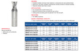 10° Spiral Dovetail Upcut Router Bits Z=2