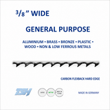 bandsaw blades,3/8" Carbon, Flexback, Hard Edge (.025in)