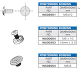 Replacement Parts - Positioning Screws