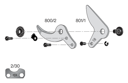 1280177,Felco 801/77 Planetary gear carrier + roller + roller clip