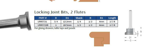 Locking Joint Bits, 2 Flutes