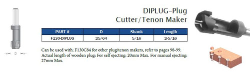 ROUTER BITS DIPLUG PLUG CUTTER TENON MAKER,F130-DIPLUG