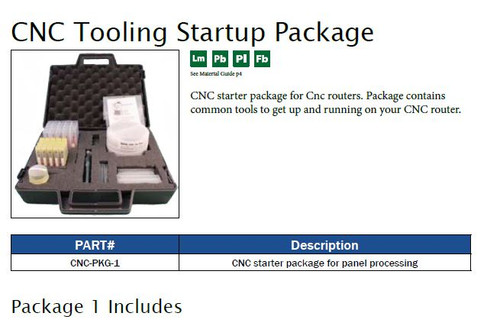 CNC Tooling Startup Package