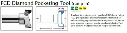 PCD Diamond Pocketing Tool (ramp in)
